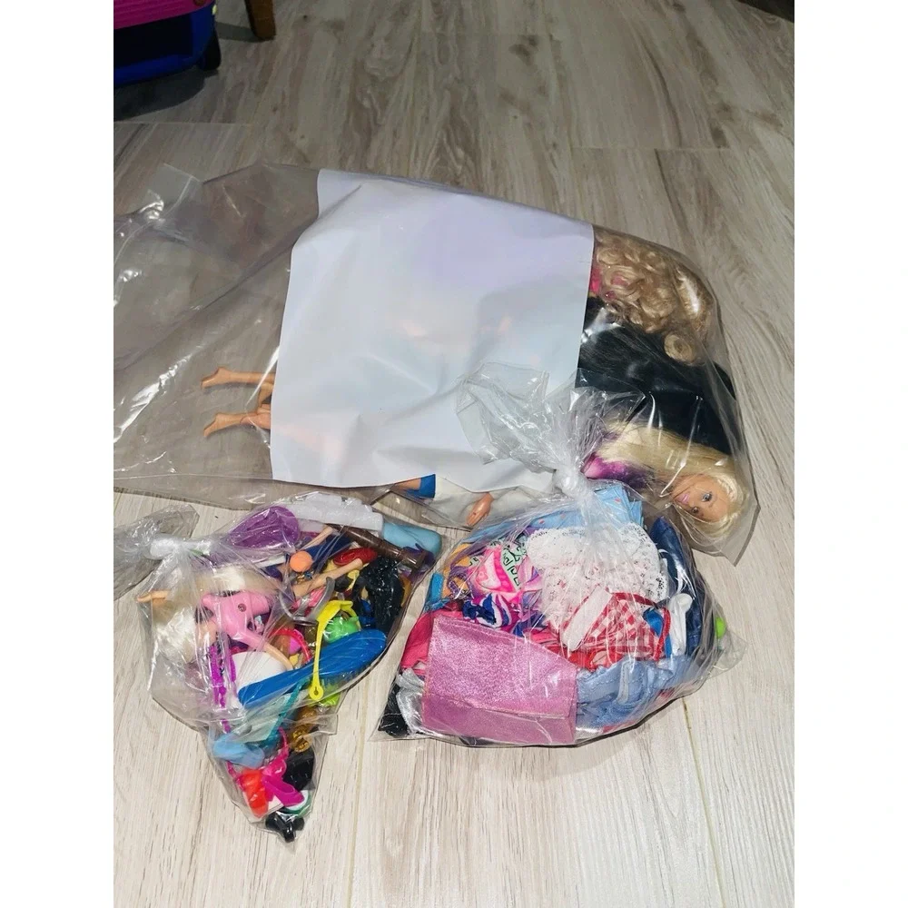 Vintage & Modern Barbie Doll Lot of 9 with Bags of Extra Clothes & Accessories⁠